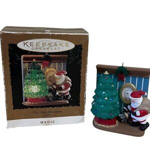 1995 Hallmark Keepsake Wee Little Christmas Magic Lighted Ornament Santa